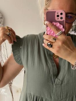 Musselin Tunika Khaki